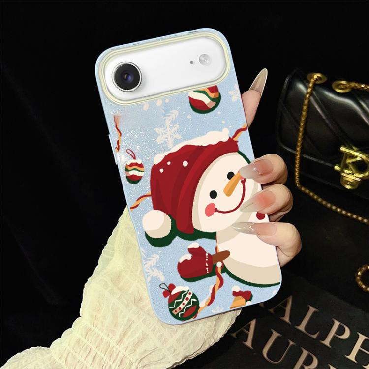 Custodia ibrida glitter natalizia per iPhone 16e e 17e