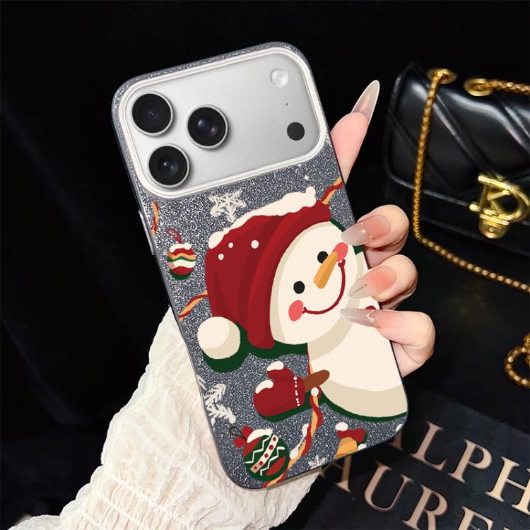 Custodia ibrida glitter natalizia per iPhone 16e e 17e