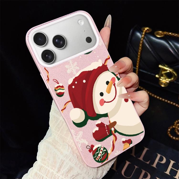 Custodia ibrida glitter natalizia per iPhone 16e e 17e