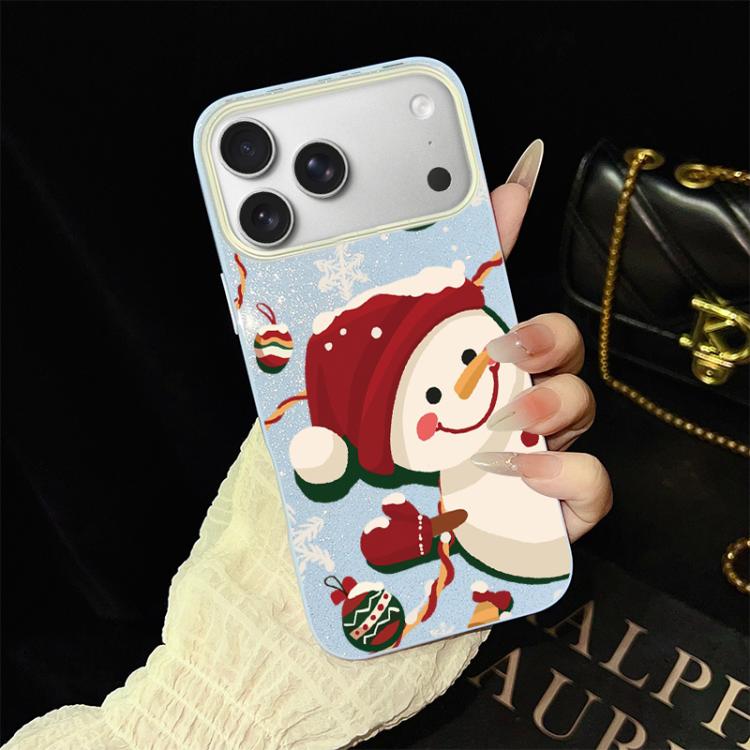 Custodia ibrida glitter natalizia per iPhone 16e e 17e