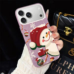 Custodia ibrida glitter natalizia per iPhone 16e e 17e