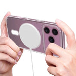 Custodia magnetica trasparente per iPhone con pellicole