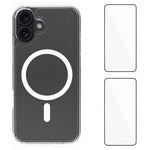 Custodia magnetica trasparente per iPhone con pellicole