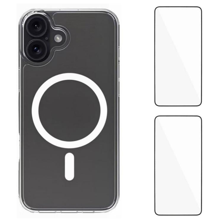 Custodia magnetica trasparente per iPhone con pellicole