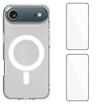 Custodia magnetica trasparente per iPhone con pellicole
