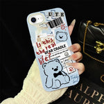 Custodia ibrida PC TPU con orsetto per iPhone 15
