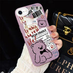 Custodia ibrida PC TPU con orsetto per iPhone 15