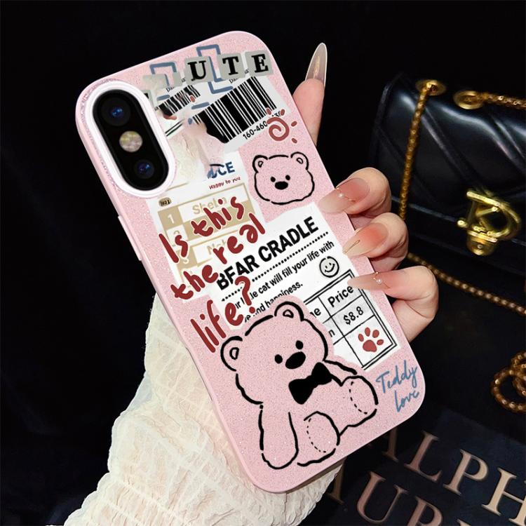 Custodia ibrida PC TPU con motivo orsetto per iPhone