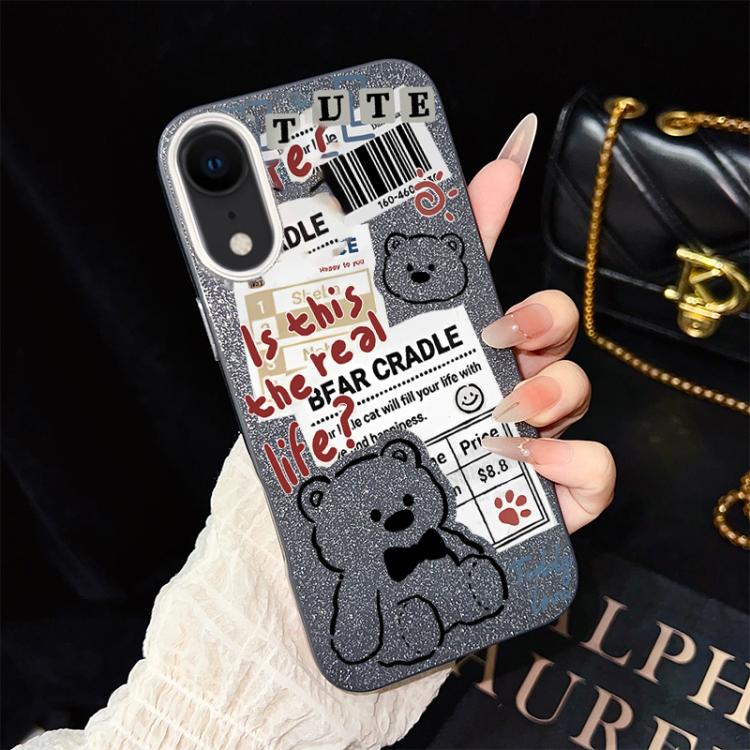 Custodia ibrida PC TPU con motivo orsetto per iPhone