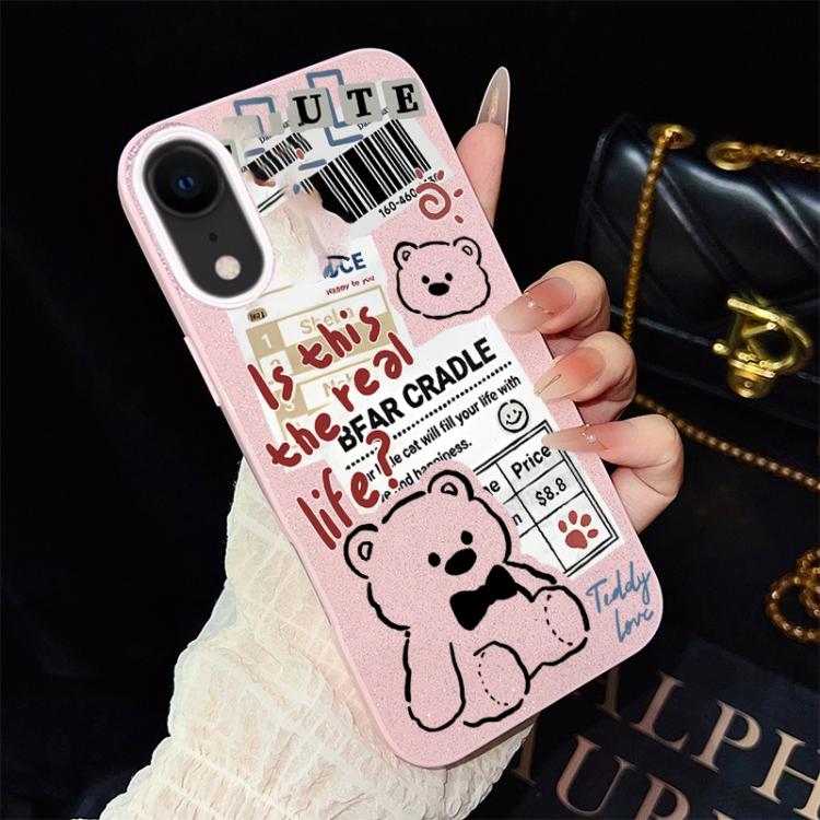 Custodia ibrida PC TPU con motivo orsetto per iPhone
