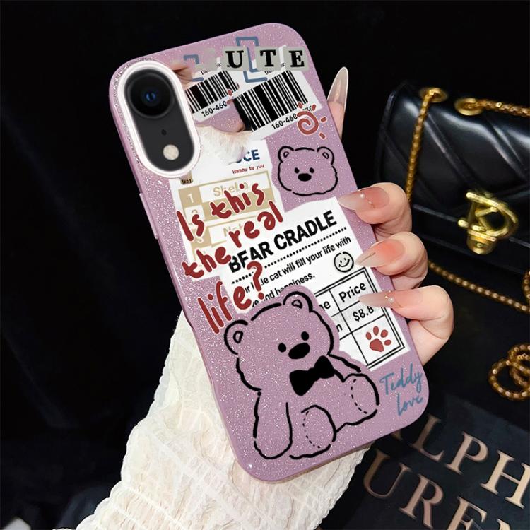 Custodia ibrida PC TPU con motivo orsetto per iPhone