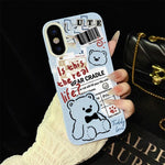 Custodia ibrida PC TPU con motivo orsetto per iPhone