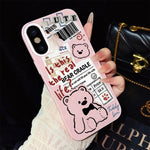 Custodia ibrida PC TPU con motivo orsetto per iPhone
