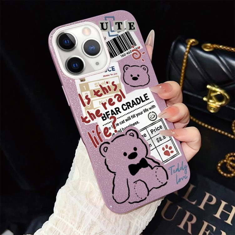 Custodia ibrida PC TPU con motivo orsetto per iPhone