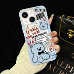 Custodia ibrida PC TPU con orsetto per iPhone 15