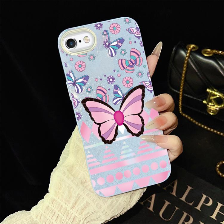 Custodia ibrida PC TPU con glitter per iPhone 8 Plus 7 Plus