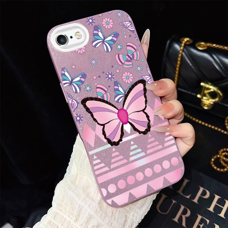 Custodia ibrida PC TPU con glitter per iPhone 8 Plus 7 Plus