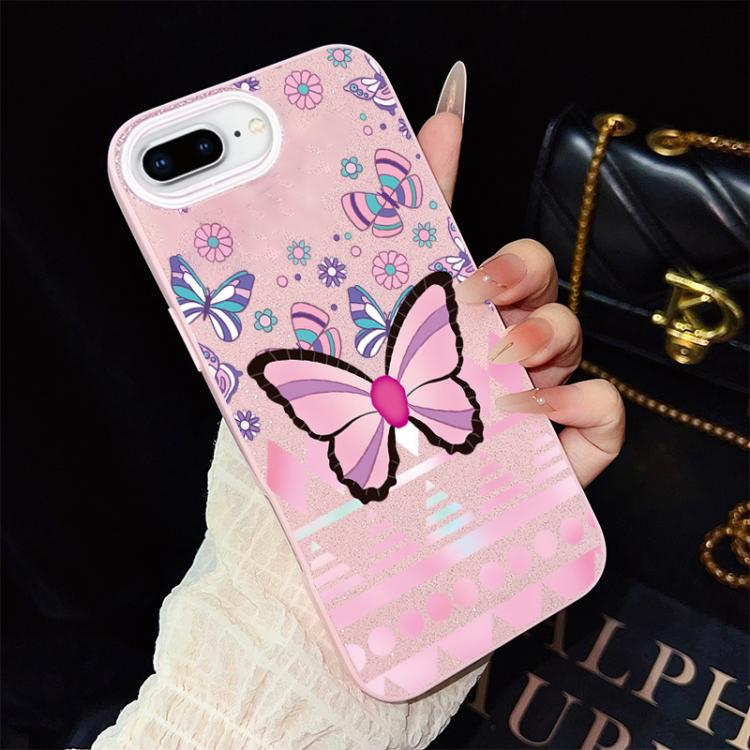 Custodia ibrida PC TPU con glitter per iPhone 8 Plus 7 Plus