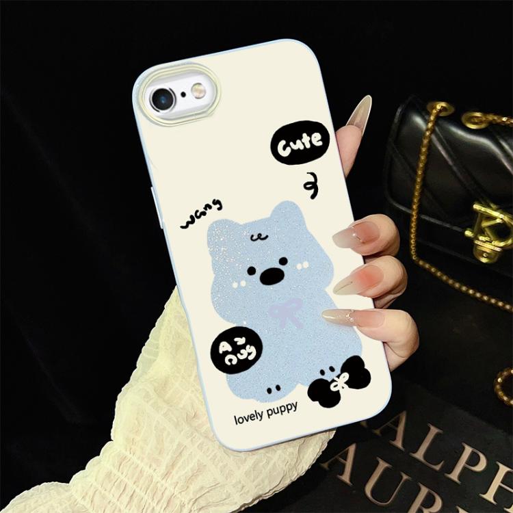 Custodia ibrida PC TPU con motivo cuccioli per iPhone 8 Plus