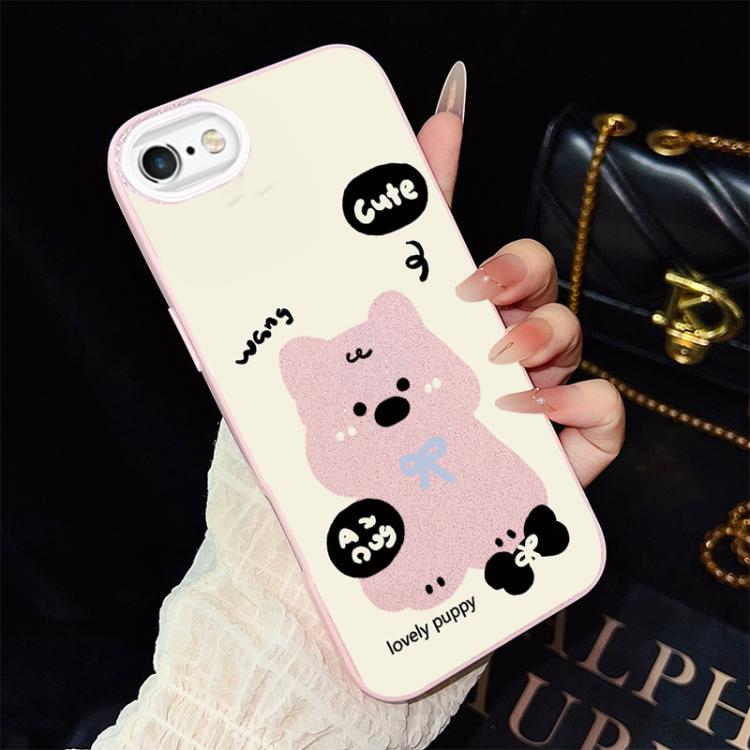 Custodia ibrida PC TPU con motivo cuccioli per iPhone 8 Plus