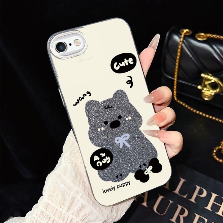 Custodia ibrida PC TPU con motivo cuccioli per iPhone 8 Plus