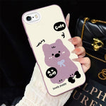 Custodia ibrida PC TPU con motivo cuccioli per iPhone 8 Plus