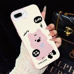 Custodia ibrida PC TPU con motivo cuccioli per iPhone 8 Plus