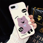 Custodia ibrida PC TPU con motivo cuccioli per iPhone 8 Plus