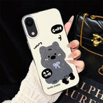Custodia ibrida PC e TPU con motivo cuccioli per iPhone