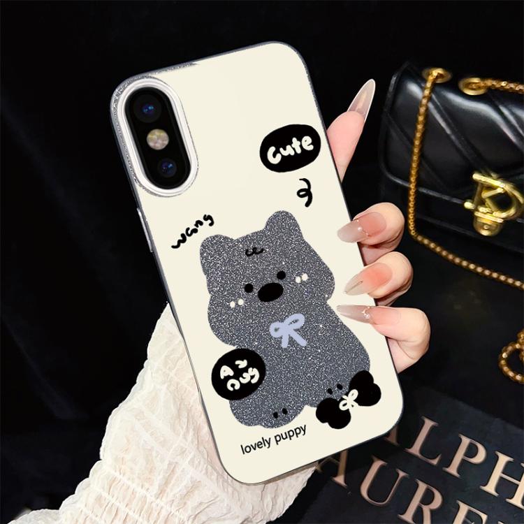 Custodia ibrida PC e TPU con motivo cuccioli per iPhone