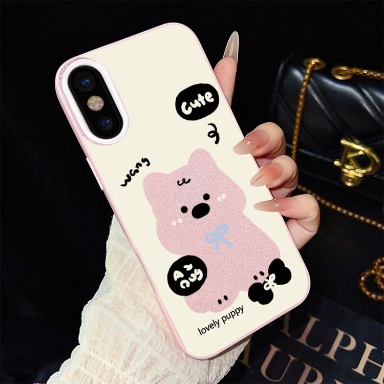 Custodia ibrida PC e TPU con motivo cuccioli per iPhone