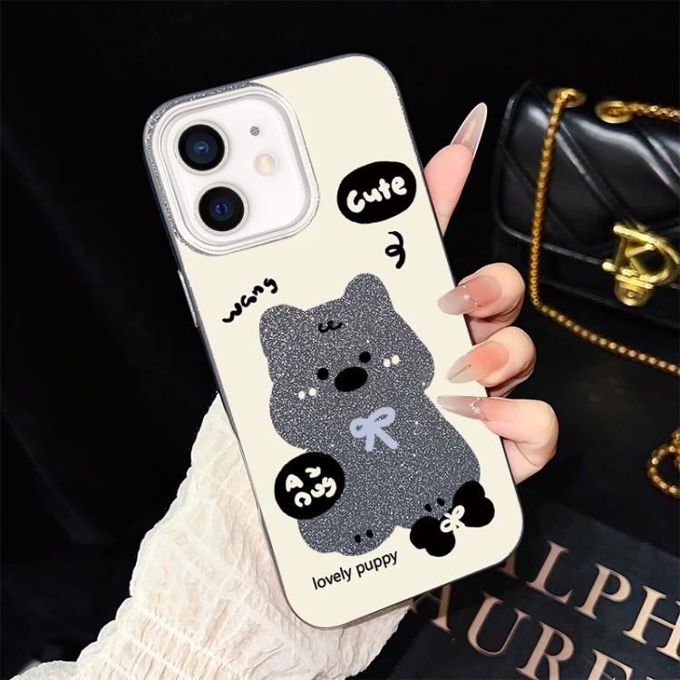 Custodia ibrida PC e TPU con motivo cuccioli per iPhone