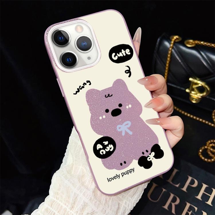 Custodia ibrida PC e TPU con motivo cuccioli per iPhone