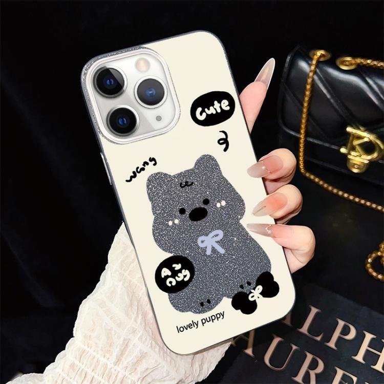Custodia ibrida PC e TPU con motivo cuccioli per iPhone