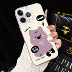 Custodia ibrida PC e TPU con motivo cuccioli per iPhone