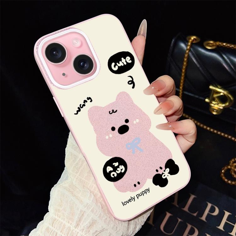 Custodia ibrida PC e TPU con motivo cuccioli per iPhone