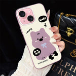 Custodia ibrida PC e TPU con motivo cuccioli per iPhone