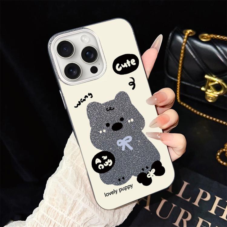 Custodia ibrida PC e TPU con motivo cuccioli per iPhone