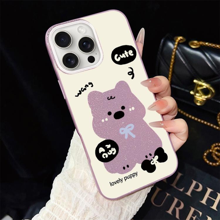 Custodia ibrida PC e TPU con motivo cuccioli per iPhone
