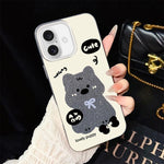 Custodia ibrida PC e TPU con motivo cuccioli per iPhone