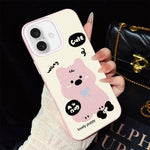 Custodia ibrida PC e TPU con motivo cuccioli per iPhone