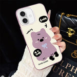 Custodia ibrida PC e TPU con motivo cuccioli per iPhone