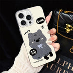 Custodia ibrida PC e TPU con motivo cuccioli per iPhone