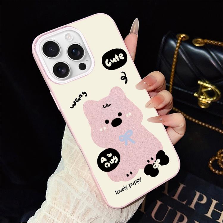 Custodia ibrida PC e TPU con motivo cuccioli per iPhone