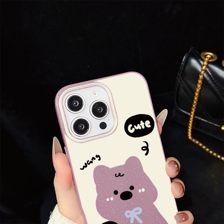 Custodia ibrida PC TPU con motivo cuccioli per iPhone 8 Plus