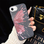 Custodia ibrida PC TPU con motivo farfalla per iPhone