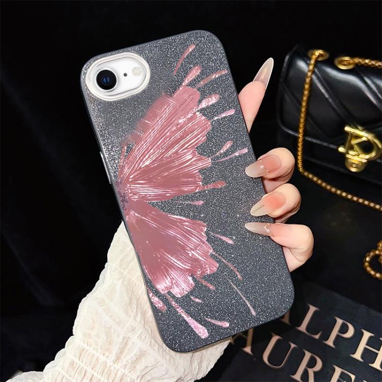 Custodia ibrida PC TPU con motivo farfalla per iPhone