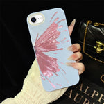 Custodia ibrida PC TPU con motivo farfalla per iPhone