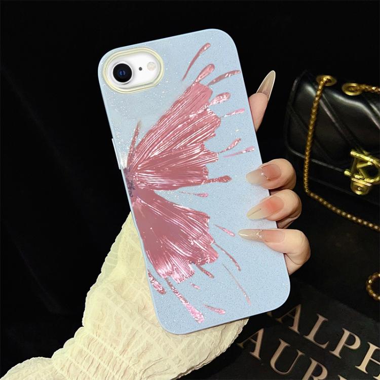 Custodia ibrida PC TPU con motivo farfalla per iPhone