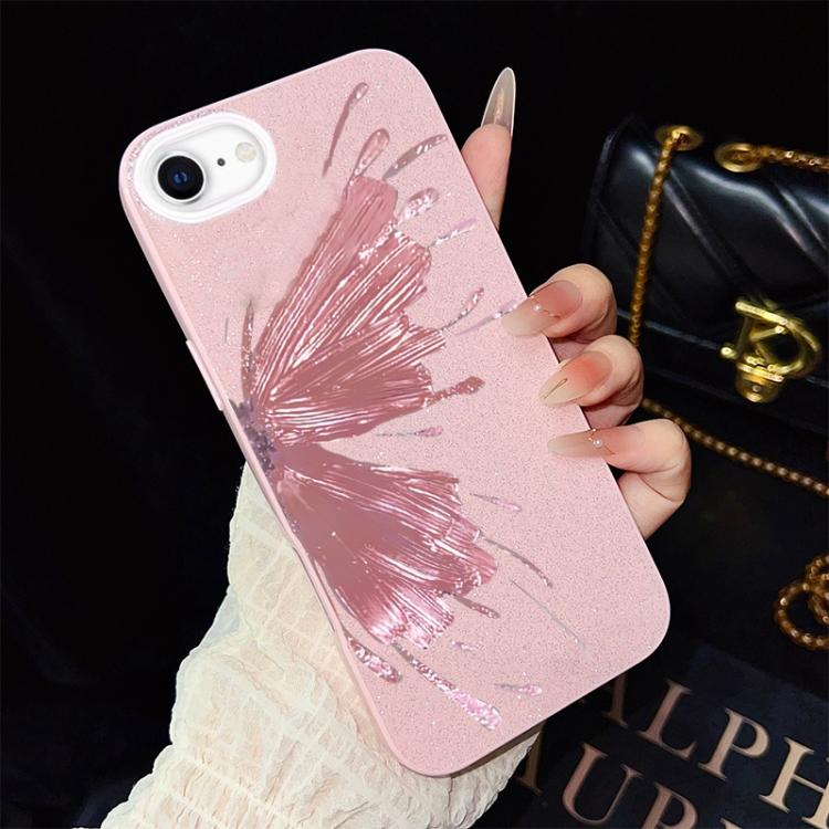 Custodia ibrida PC TPU con motivo farfalla per iPhone